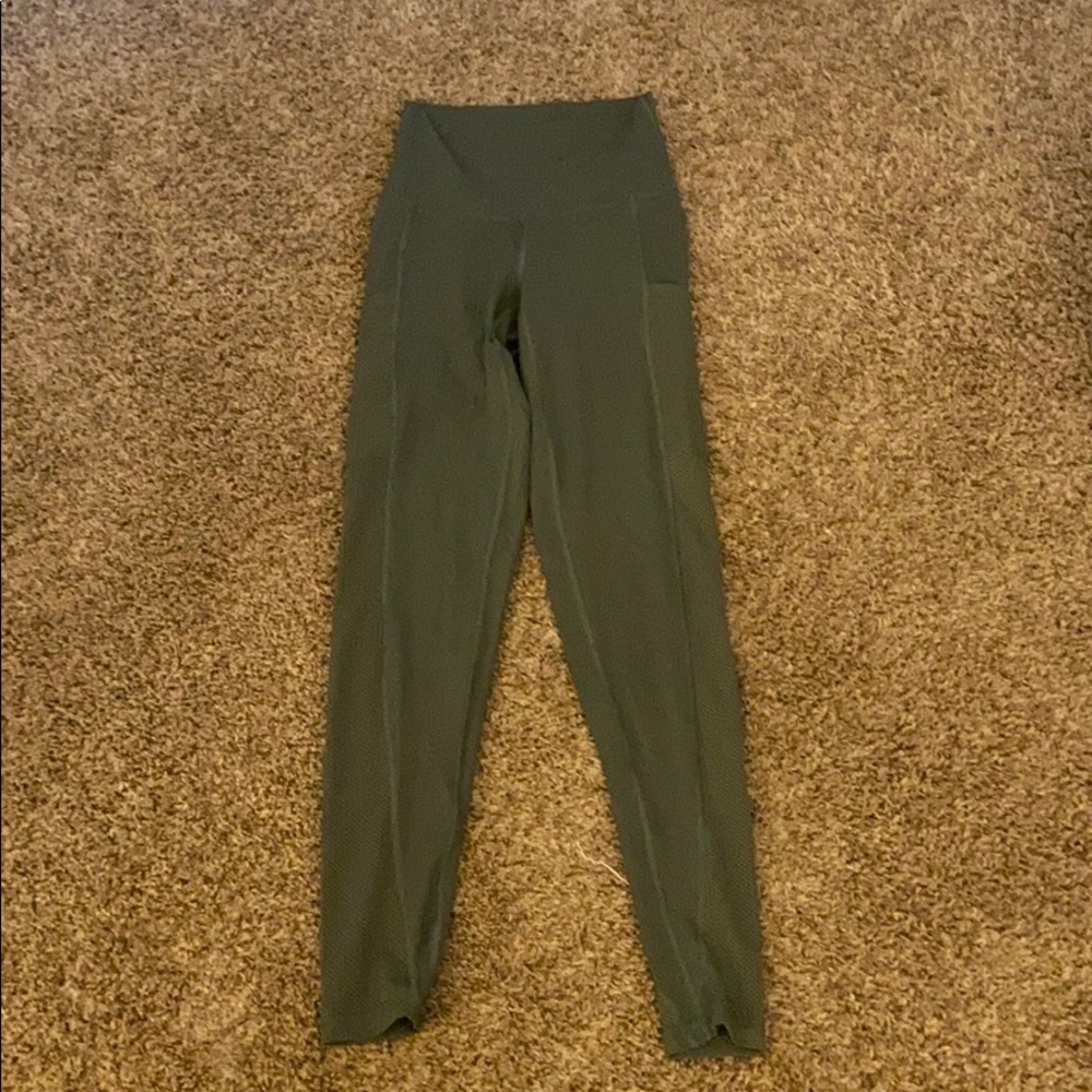 Aerie Full Length Mesh Legging (Olive Green)